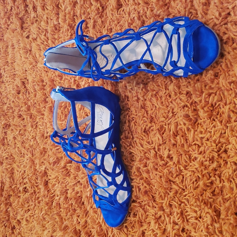Jewel by Badgley Mischka Suede Gladiator Sandals
